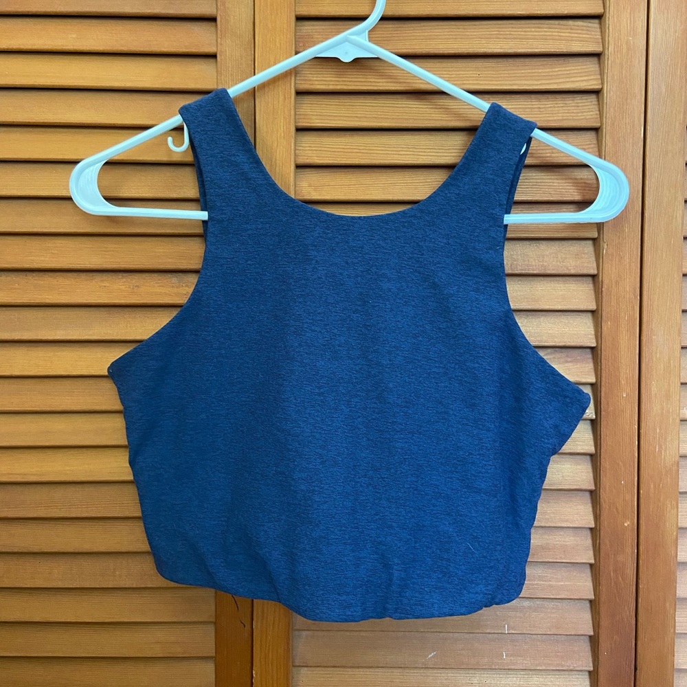 Outdoor Voices Venus Crop Top - Navy/Black/Grey